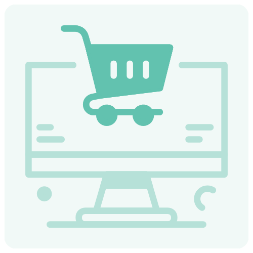 icon of turquoise parcel