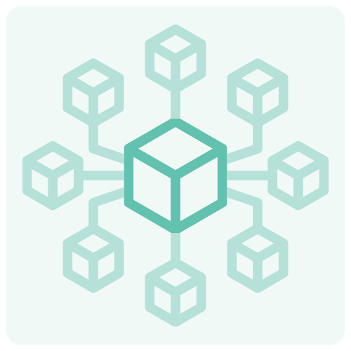 icon of turquoise parcel