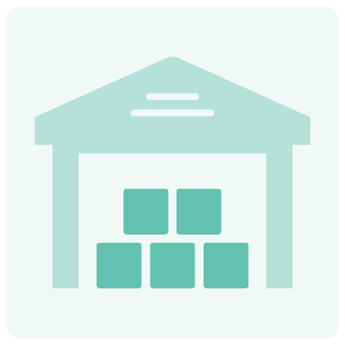 icon of turquoise parcel