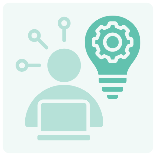 icon of turquoise parcel