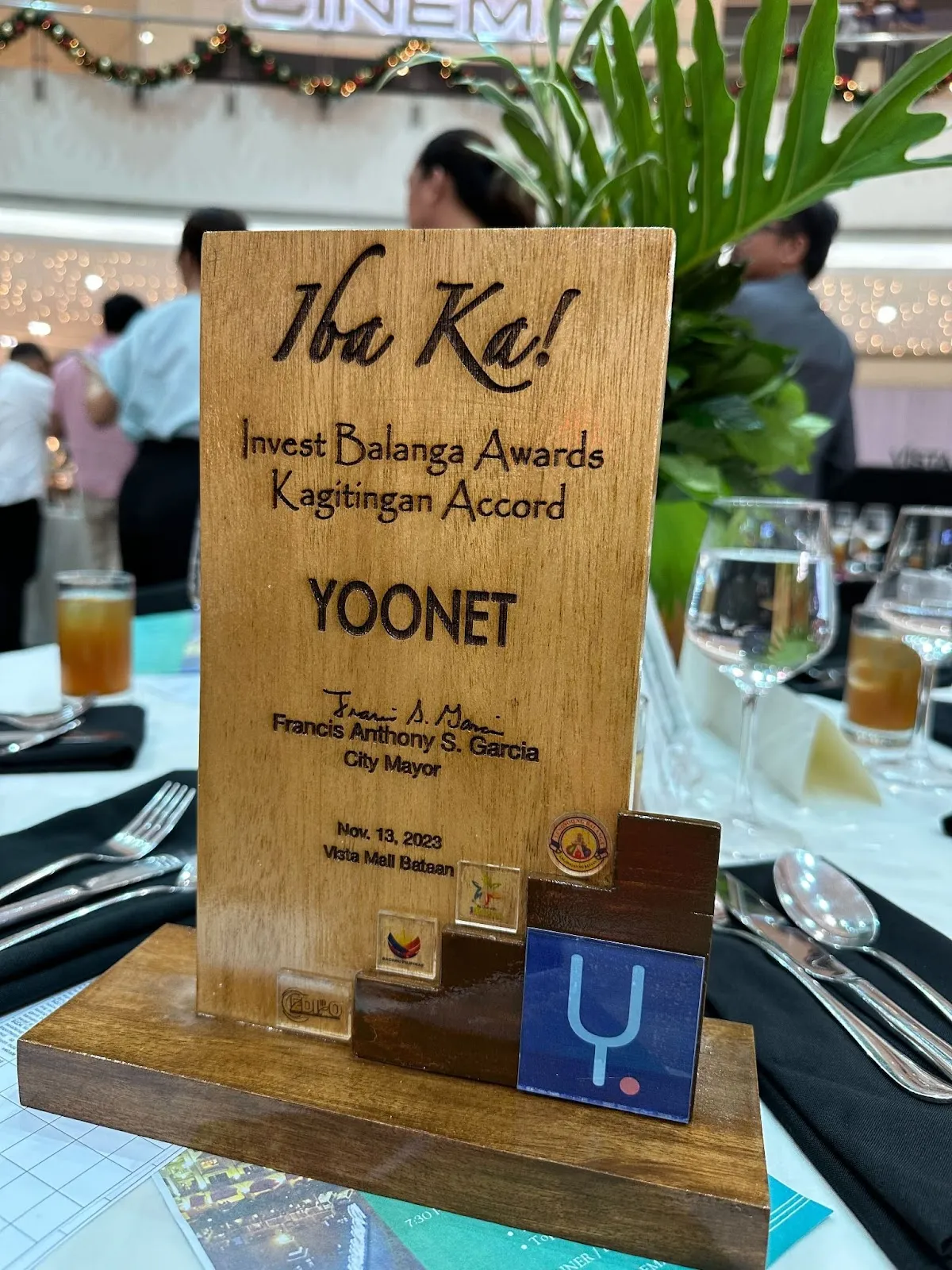 Yoonet's Iba Ka! trophy from Invest Balanga Awards