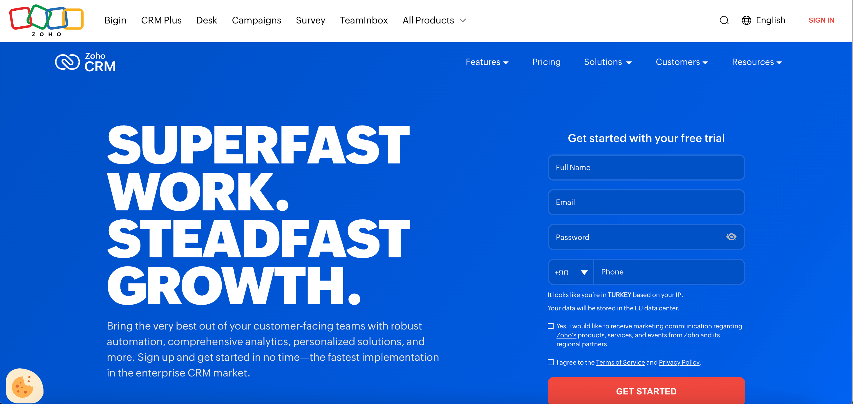Zoho CRM - Best for SMB Sales Management