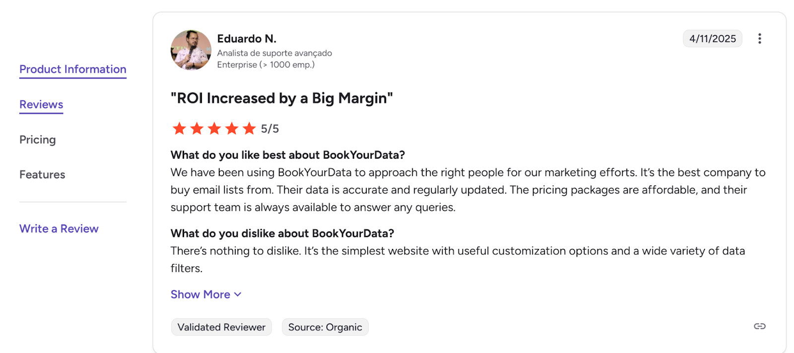 Bookyourdata Reviews
