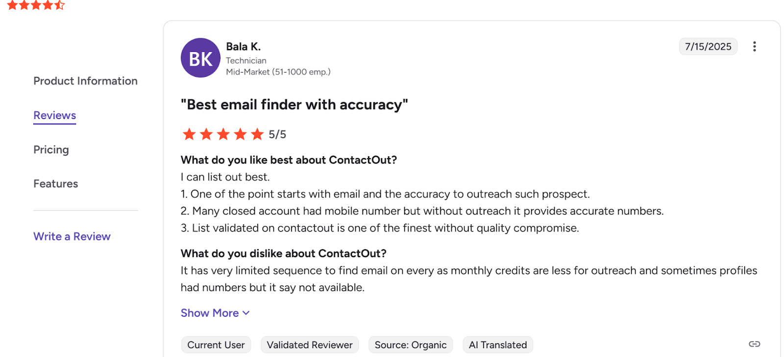 ContactOut Reviews