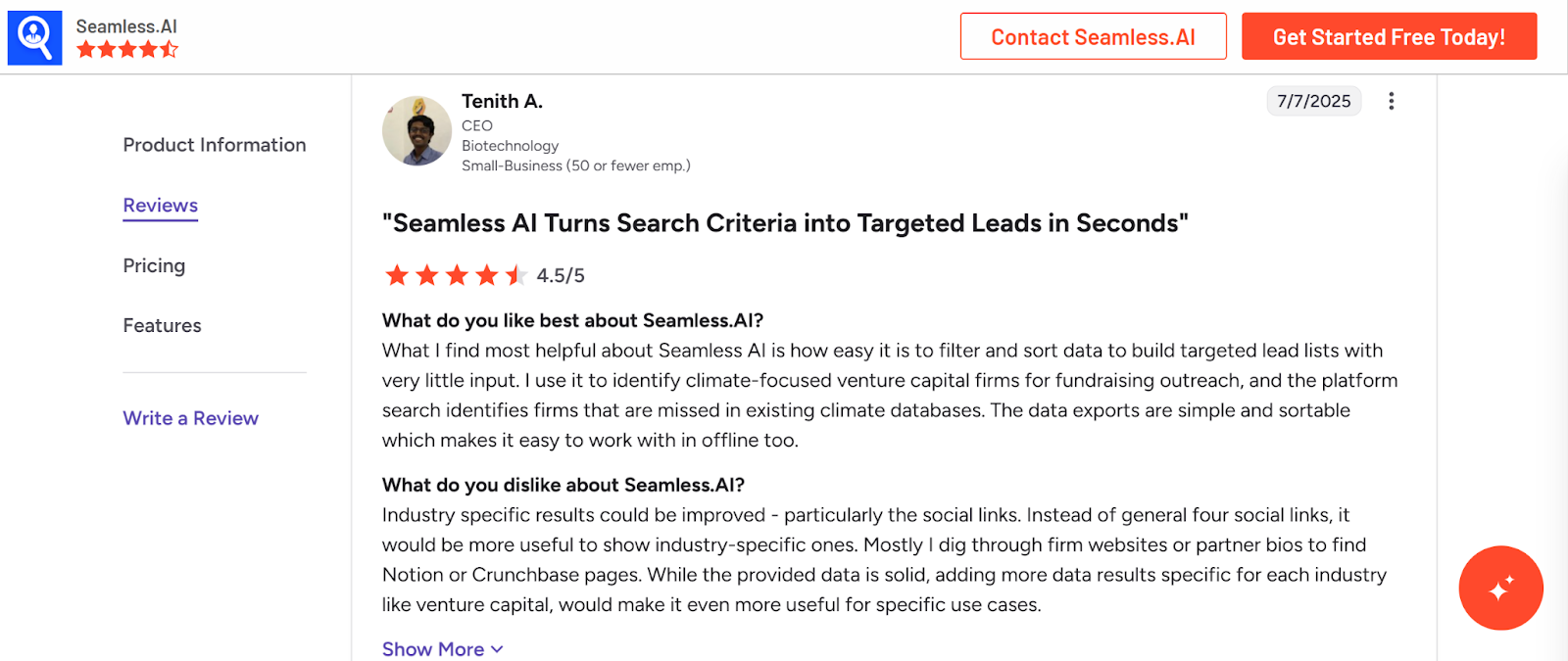 Seamless.AI Reviews