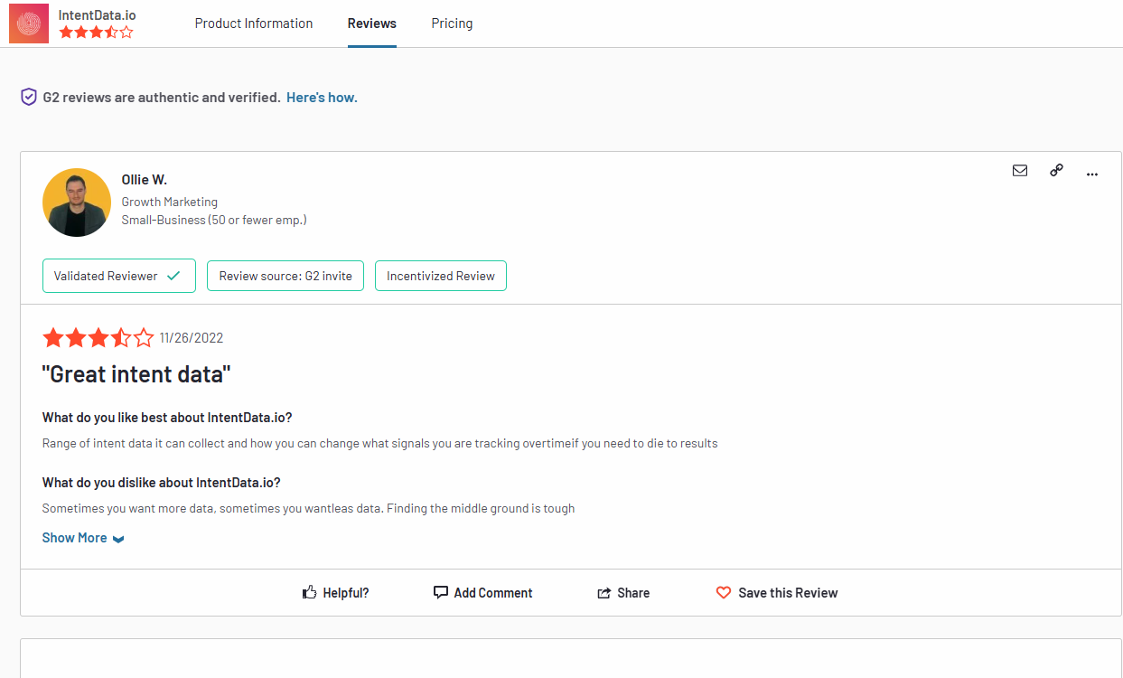 IntentData.io Reviews