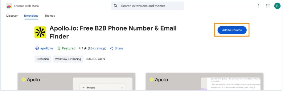 Apollo Chrome Extension Step1