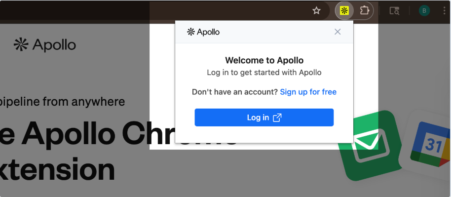 Apollo Chrome Extension Step3