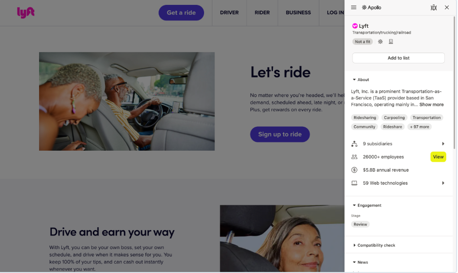 Apollo's Chrome Extension