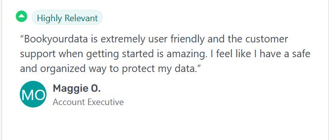 Bookyourdata customer review