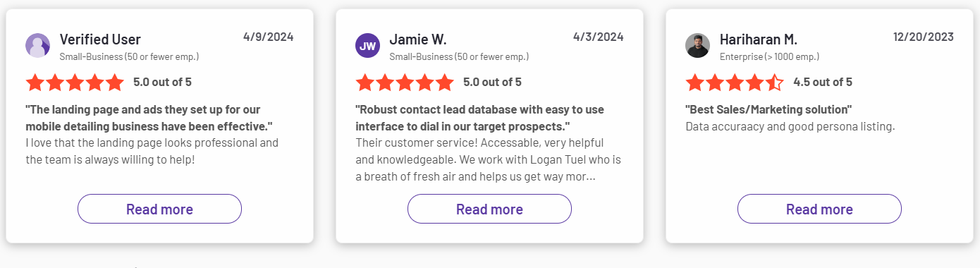Data Axle Customer Reviews