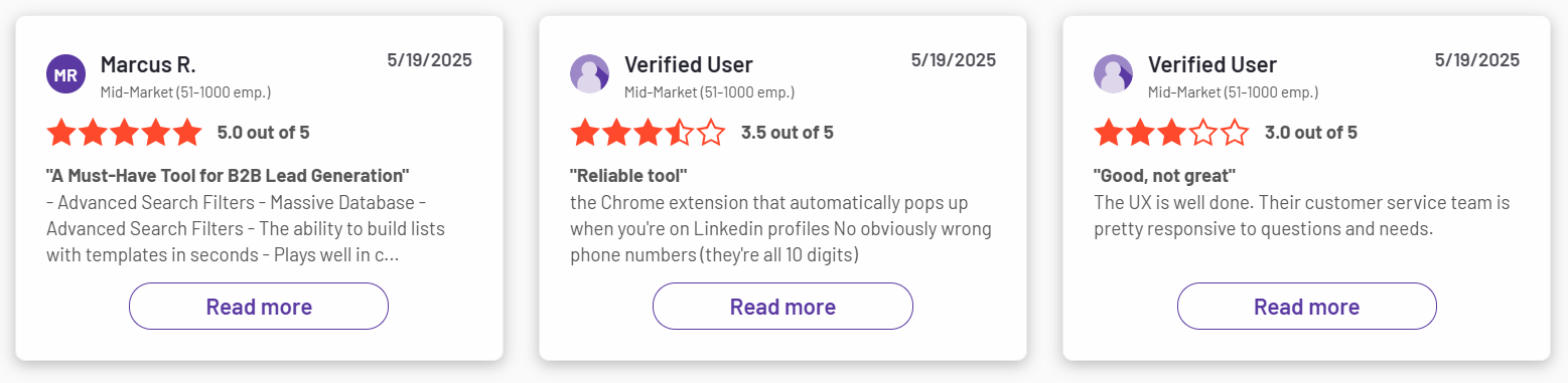 RocketReach Customer Reviews