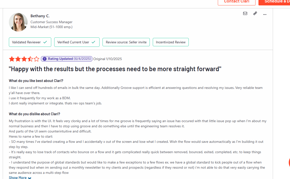 Clari Reviews