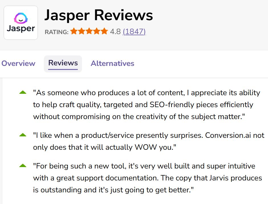 Jasper Reviews