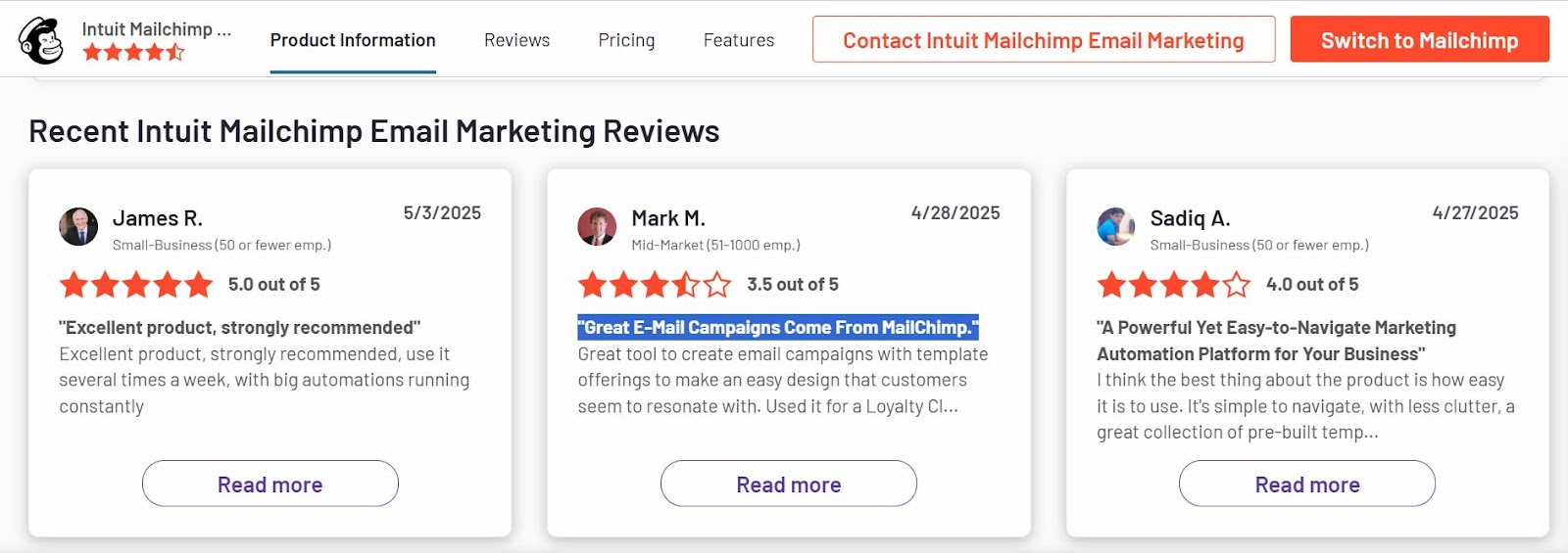 Mailchimp Reviews