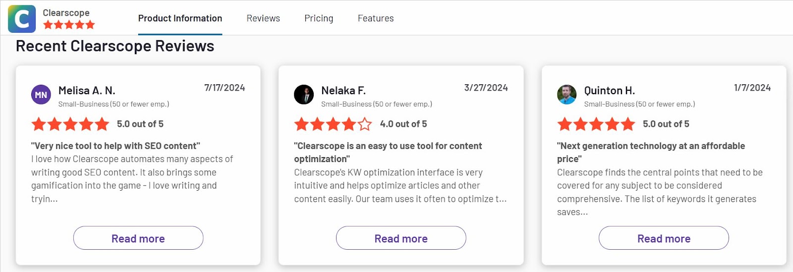Clearscope Reviews