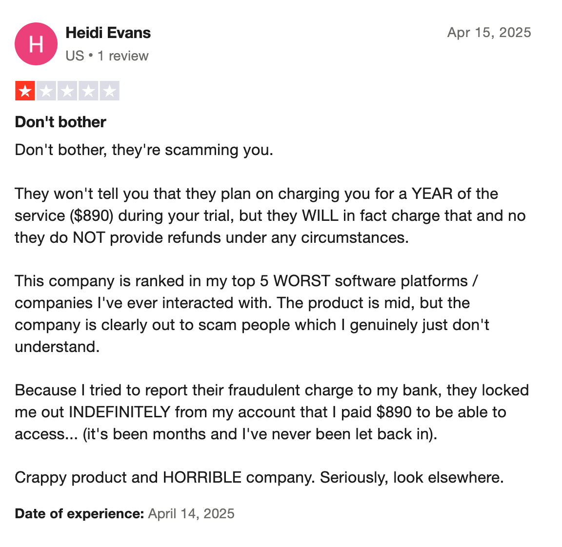 Uplead bad review