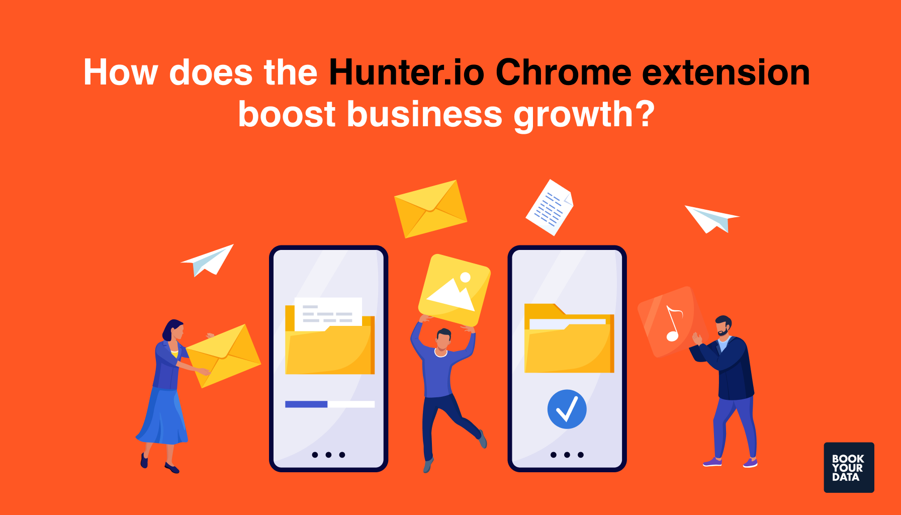 How does the Hunter.io Chrome extension boost business growth?