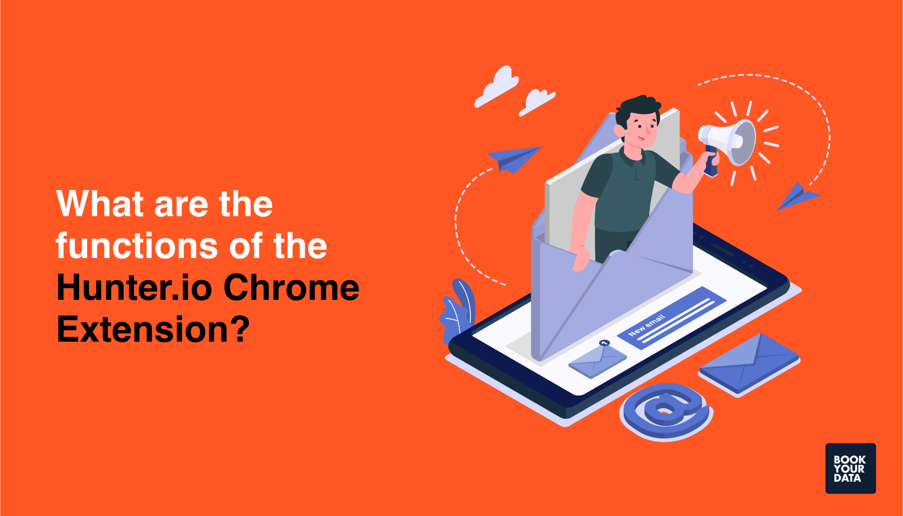 What are the functions of the Hunter.io Chrome Extension?