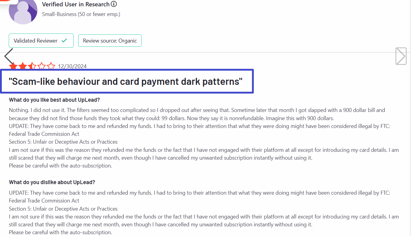 Scam-like behavisour and card payment dark patterns