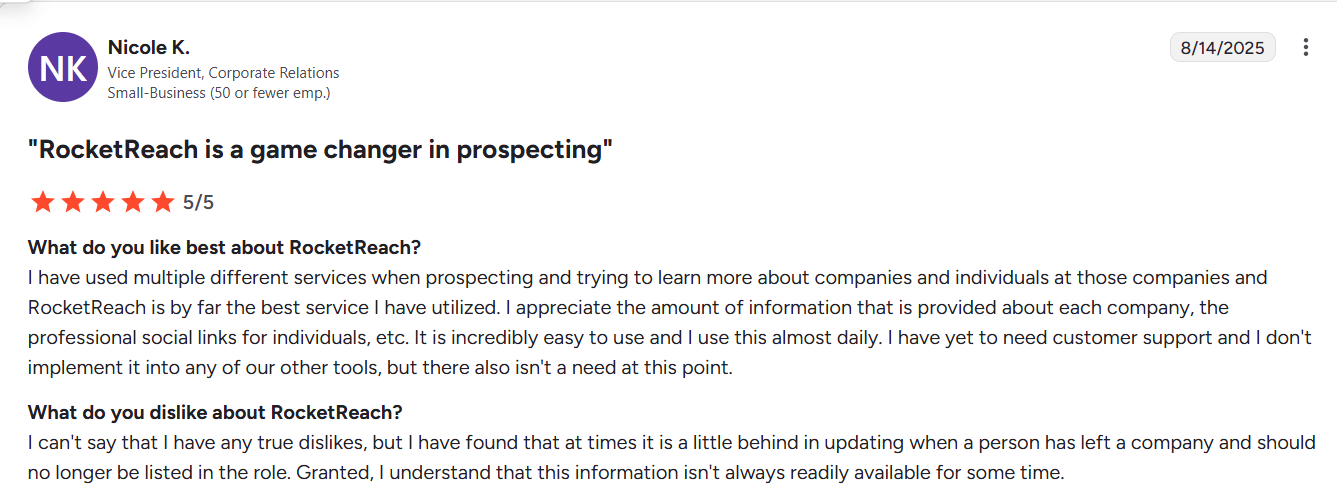 RocketReach is a game changer in prospecting