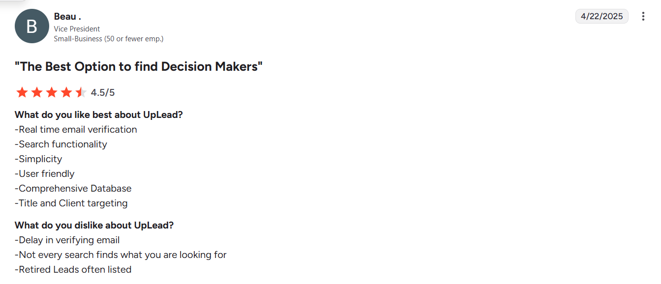 The Best Option to find Decision Makers
