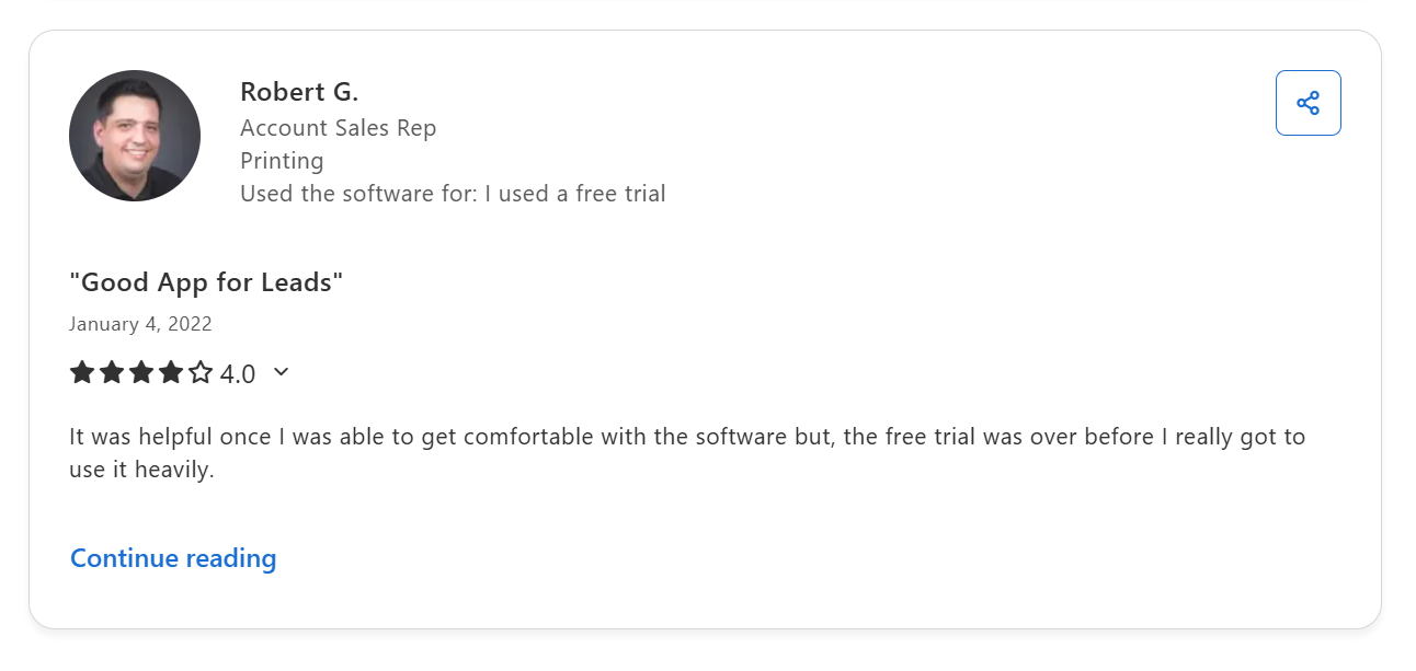 Good App for Leads