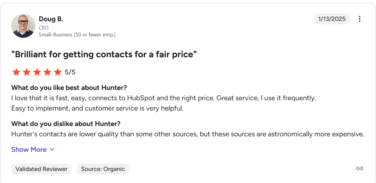 Brilliant for getting contacts for a fair price