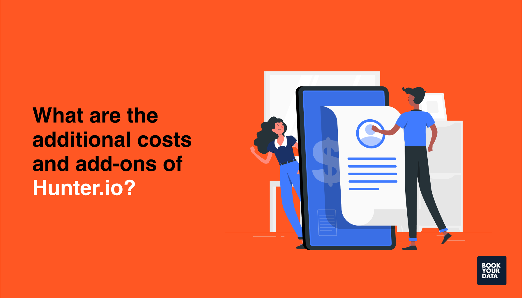 What are the additional costs and add-ons of Hunter.io?