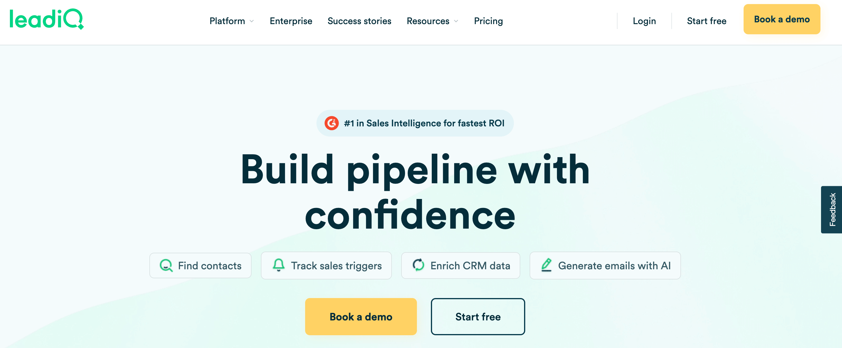 LeadIQ (Best for Prospecting Workflow and CRM Enrichment)