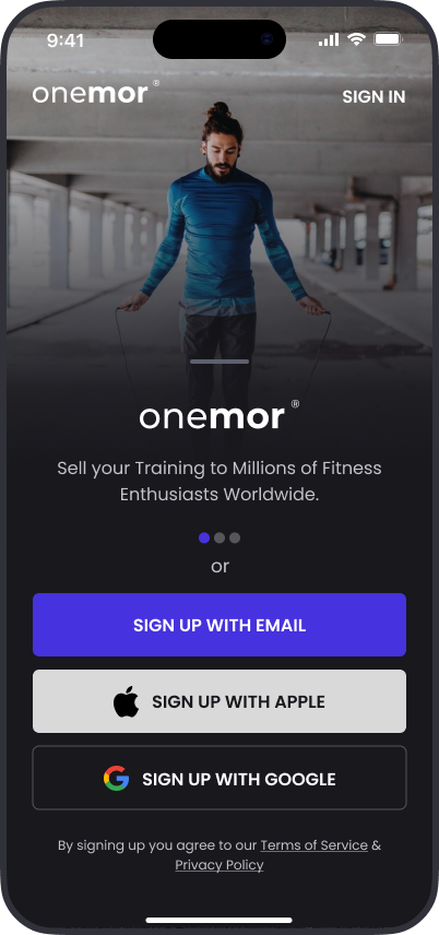 Sign Up page