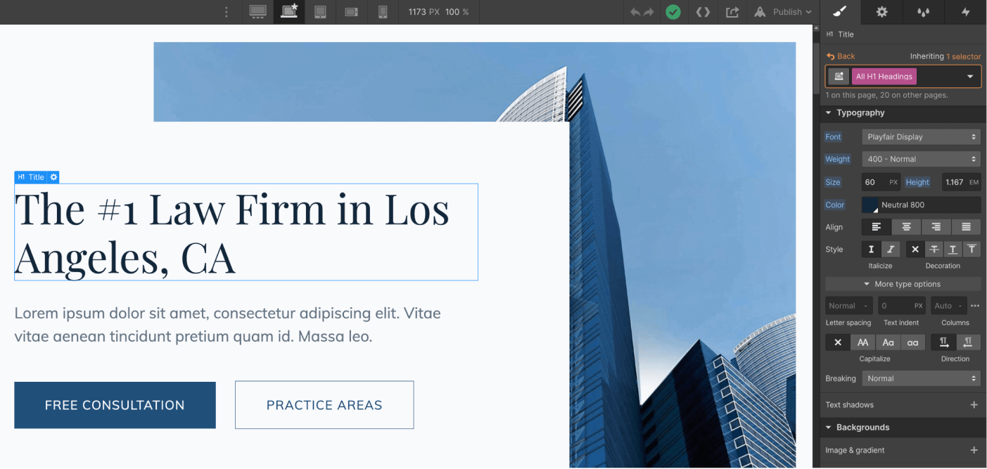 Typography - Law Firm Webflow Template