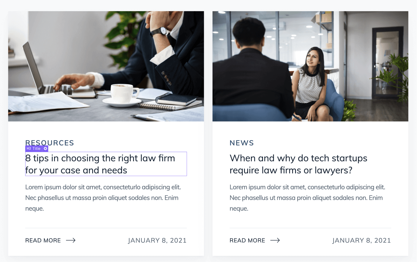 CMS Page - Law Firm Webflow Template