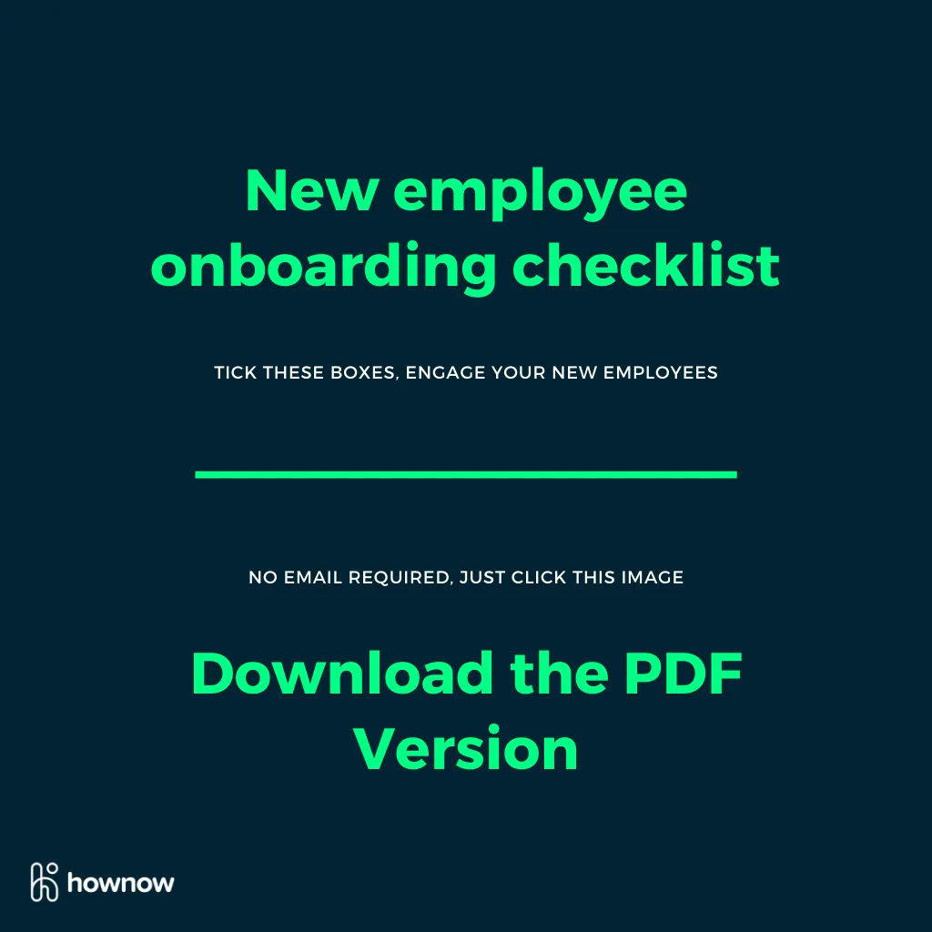 Download your PDF version of the new employee onboarding checklist