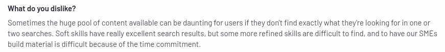 Degreed users can find amount of content daunting