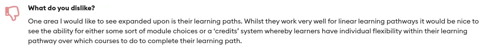 LearnUpon criticism from genuine users.