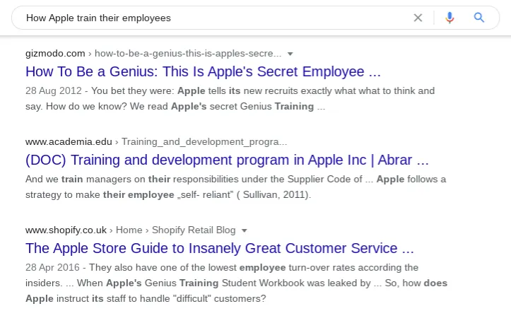 How Apple train their employees