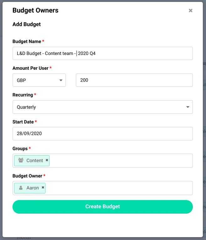 Setting a learning budget for your employees to manage in HowNow
