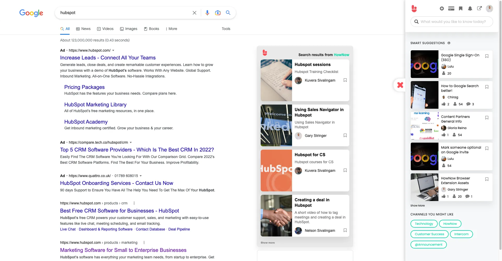 Browser Extension Example Hubspot