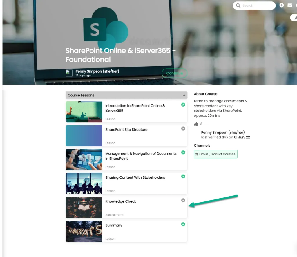 Topic built as a course in Orbus' Hive learning space powered by HowNow