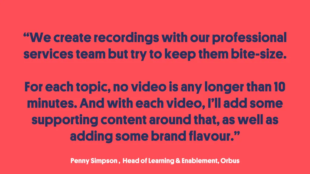 How Orbus use internal experts to create relevant content