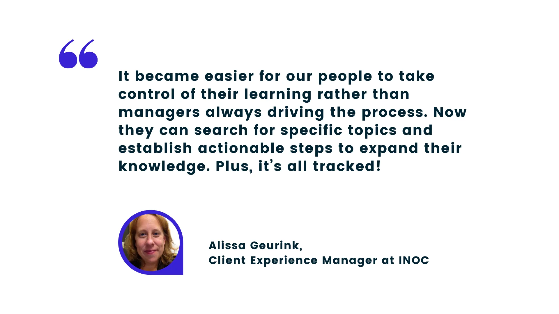 How INOC put the power of learning in the learner's hands.