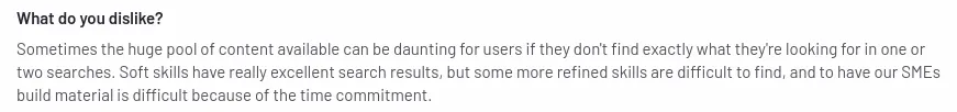 Degreed users can find amount of content daunting