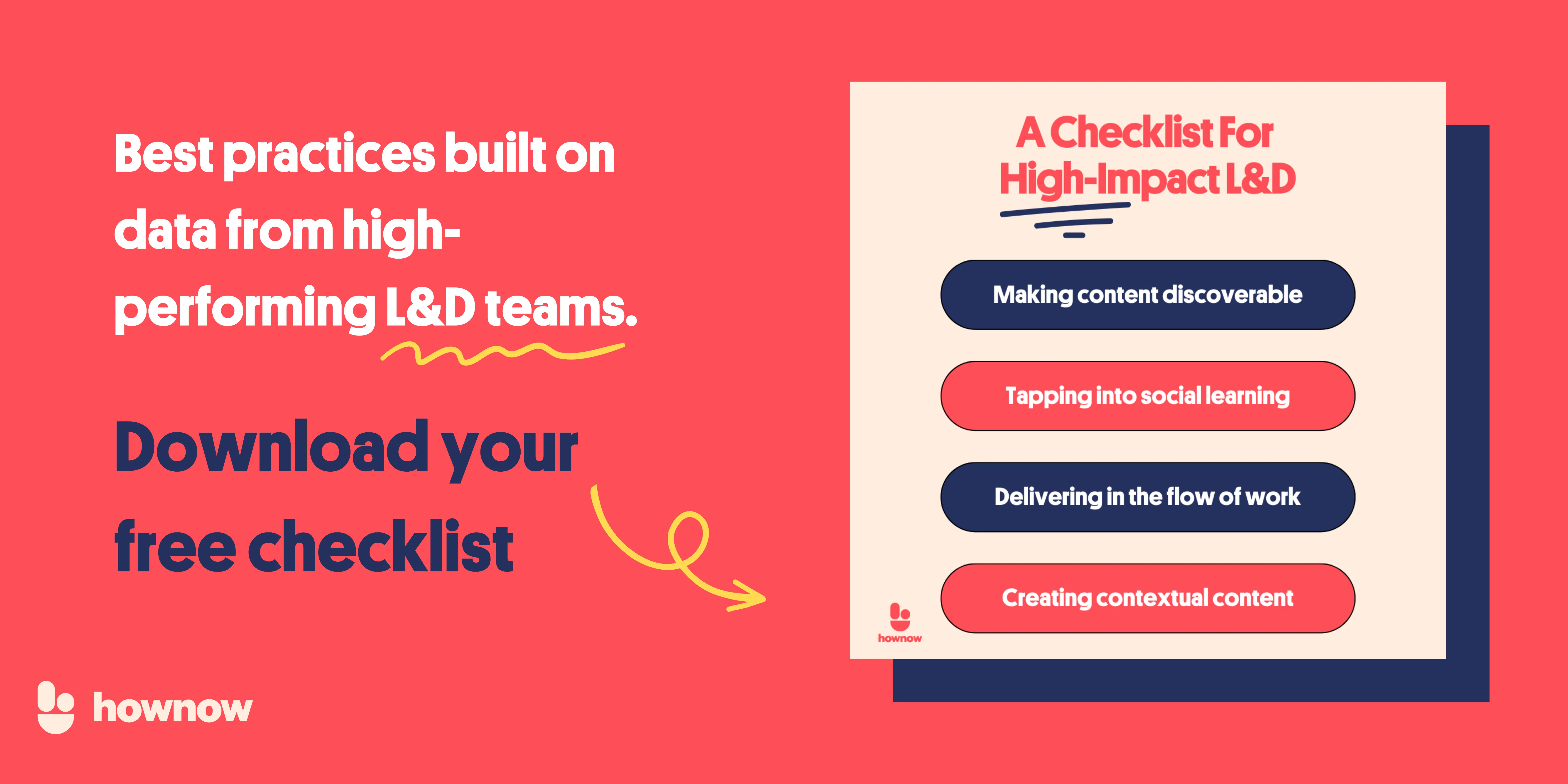 Banner Free Checklist For High-Impact L&D