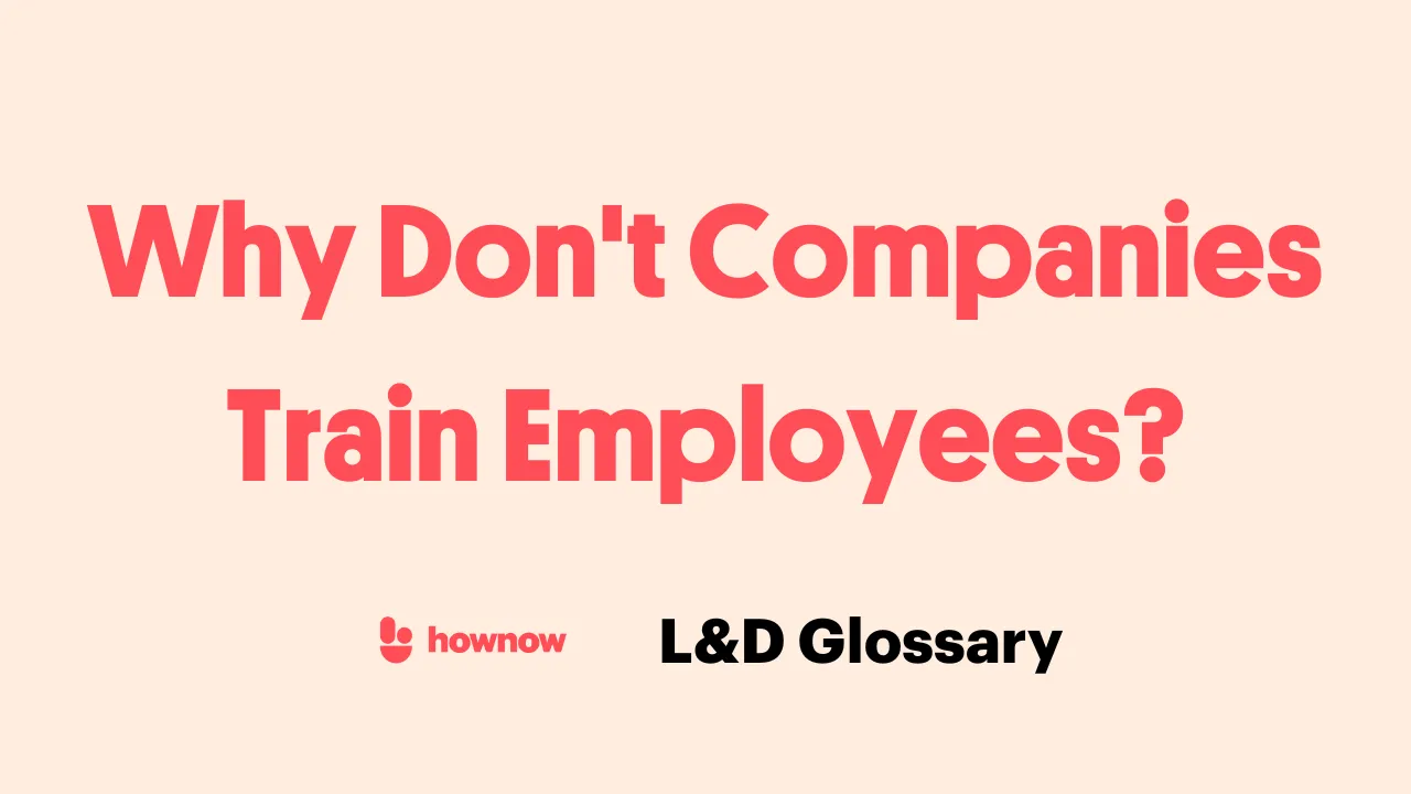 Why Don't Companies Train Employees?