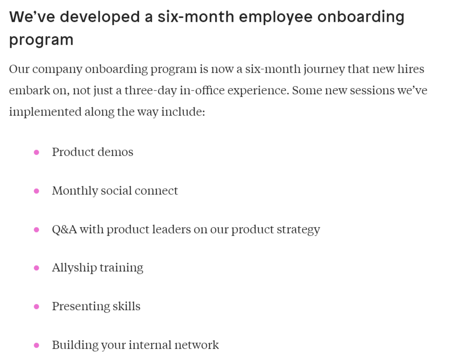 Intercom onboarding program
