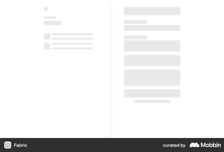 Fabric web app skeleton loading screen