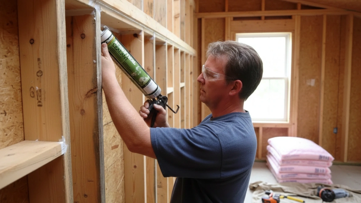 Caulking Gaps and Cracks for Air Sealing