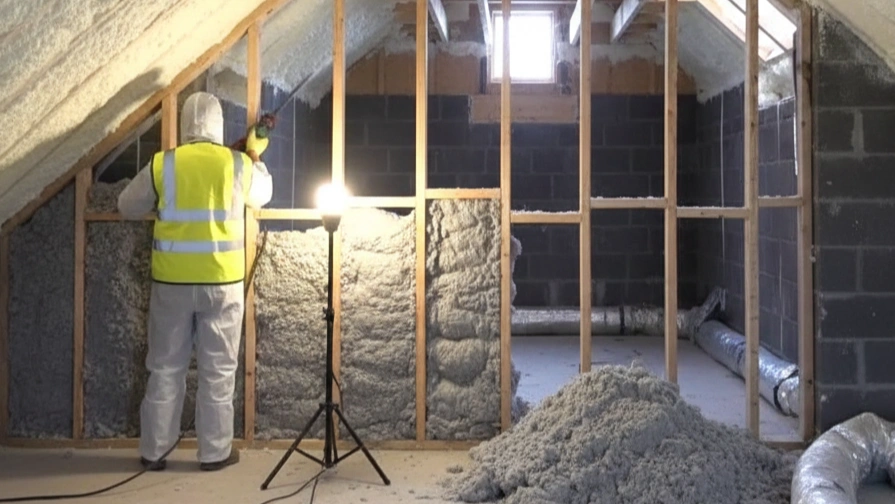 Cathedralized Knee Wall Insulation With Air Sealing Along Roofline