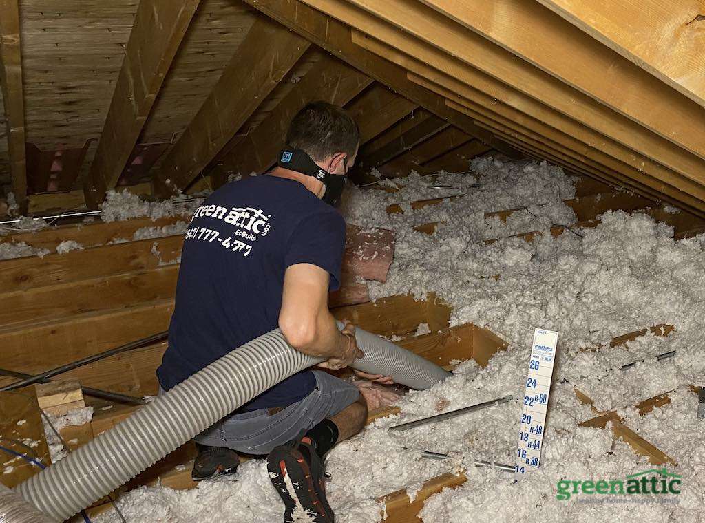 Calculating insulation R-value for an attic assembly